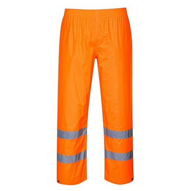 Portwest Mens Hi-Vis Safety Workwear Rain Waterproof Trousers